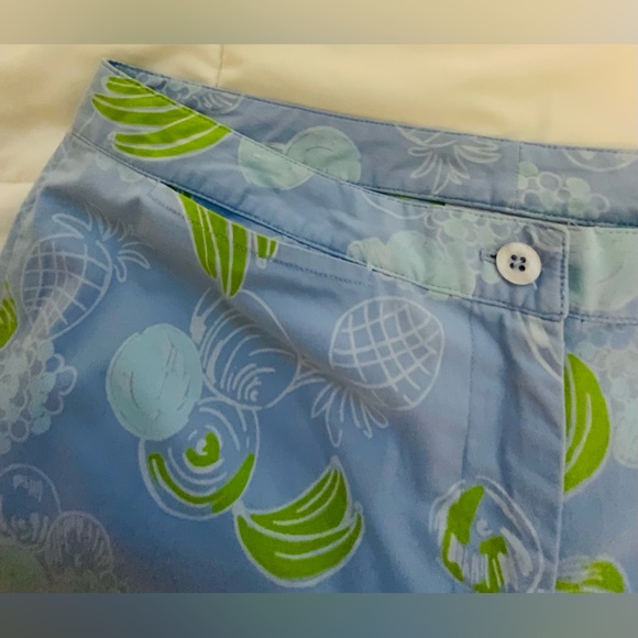 Lily Pulitzer Pineapple Print Blue Capri Pant - Picture 6 of 10